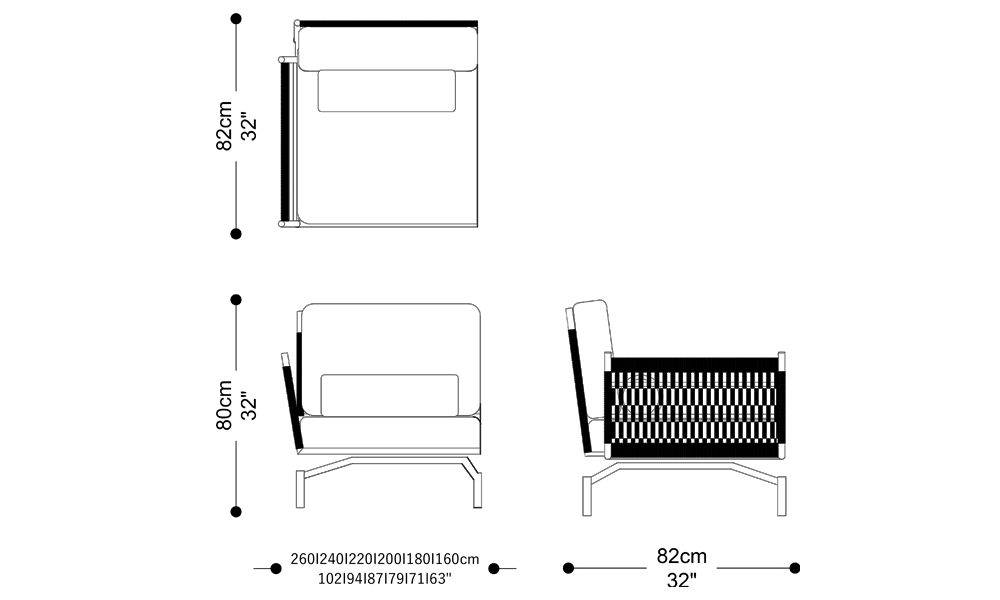Image of the complete dimensions of the product